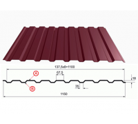 Профнастил вишневый оцинкованный  RAL 3005 С-20